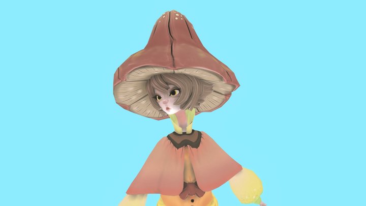 Mushroom Character Idle Animation 3D Model