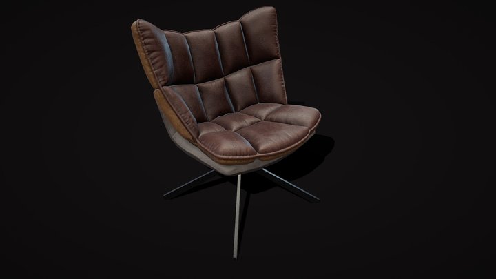 Leather armchair 3D Model