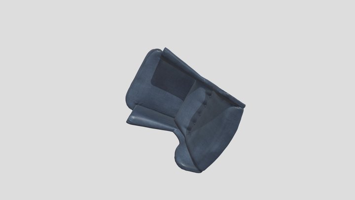 Gray Armchair-obj 3D Model