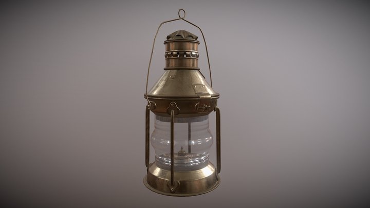Oil Lamp 3D Model