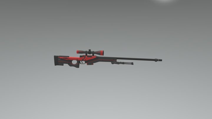 Awp- Red Dragon 3D Model