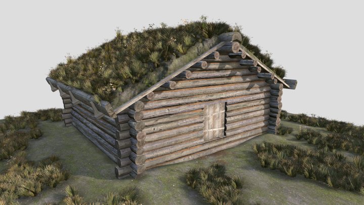 Реконструкция славянского жилища 3D Model