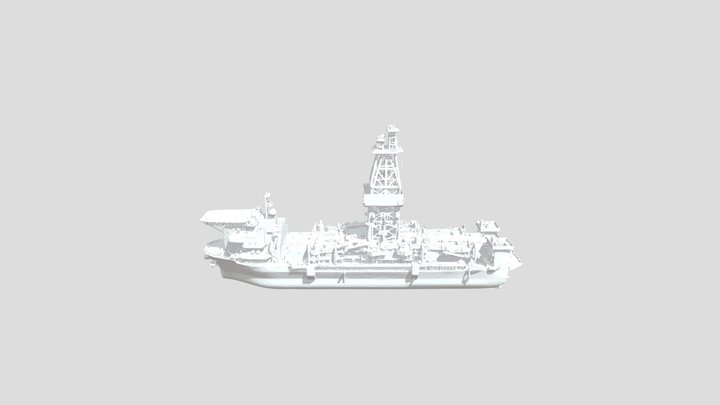 Drilling Vessel on the Horizon 3D Model