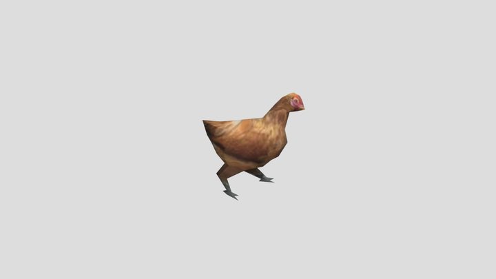 PS1 Chicken 3D Model