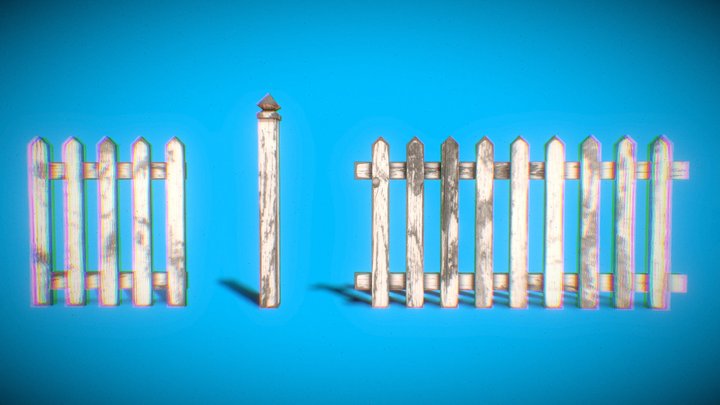 Wooden Fence 3D Model