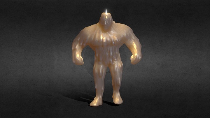 Candle monster wax figure 3D Model