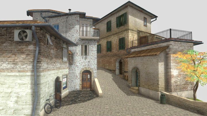 Assisi City Scene 3D Model