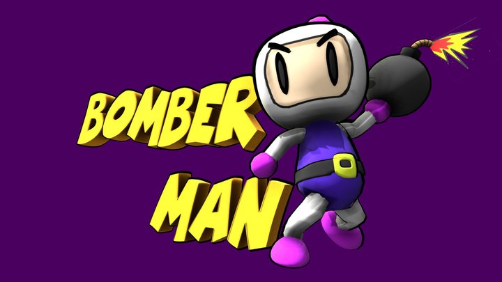 Bomberman logo 3D Model