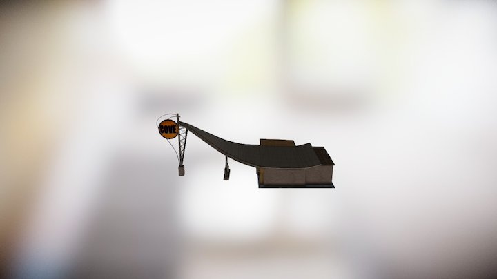 50's Gas Station Textured! 3D Model