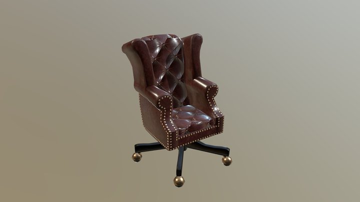 Chesterfield office chair 3D Model