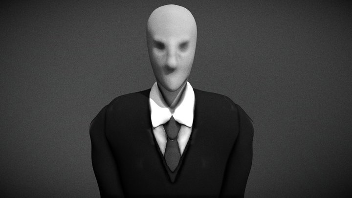 practice_01: slander man half body 3D Model