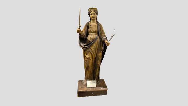 Statua lignea Santa Caterina, Tortorici (ME) 3D Model
