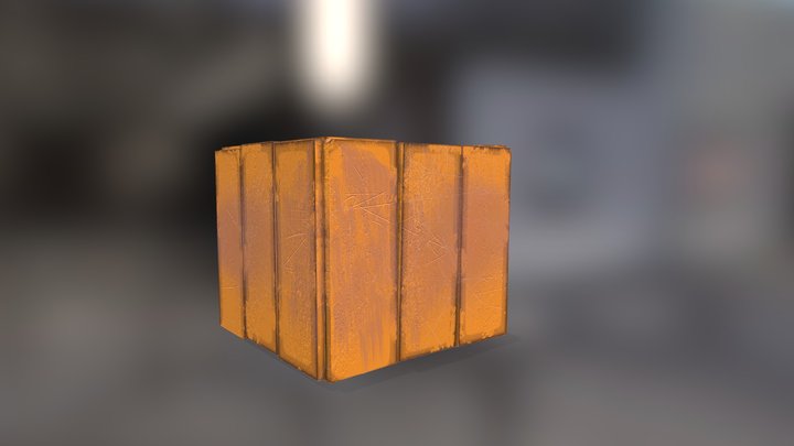 Wooden PAINTED BOX 3D Model