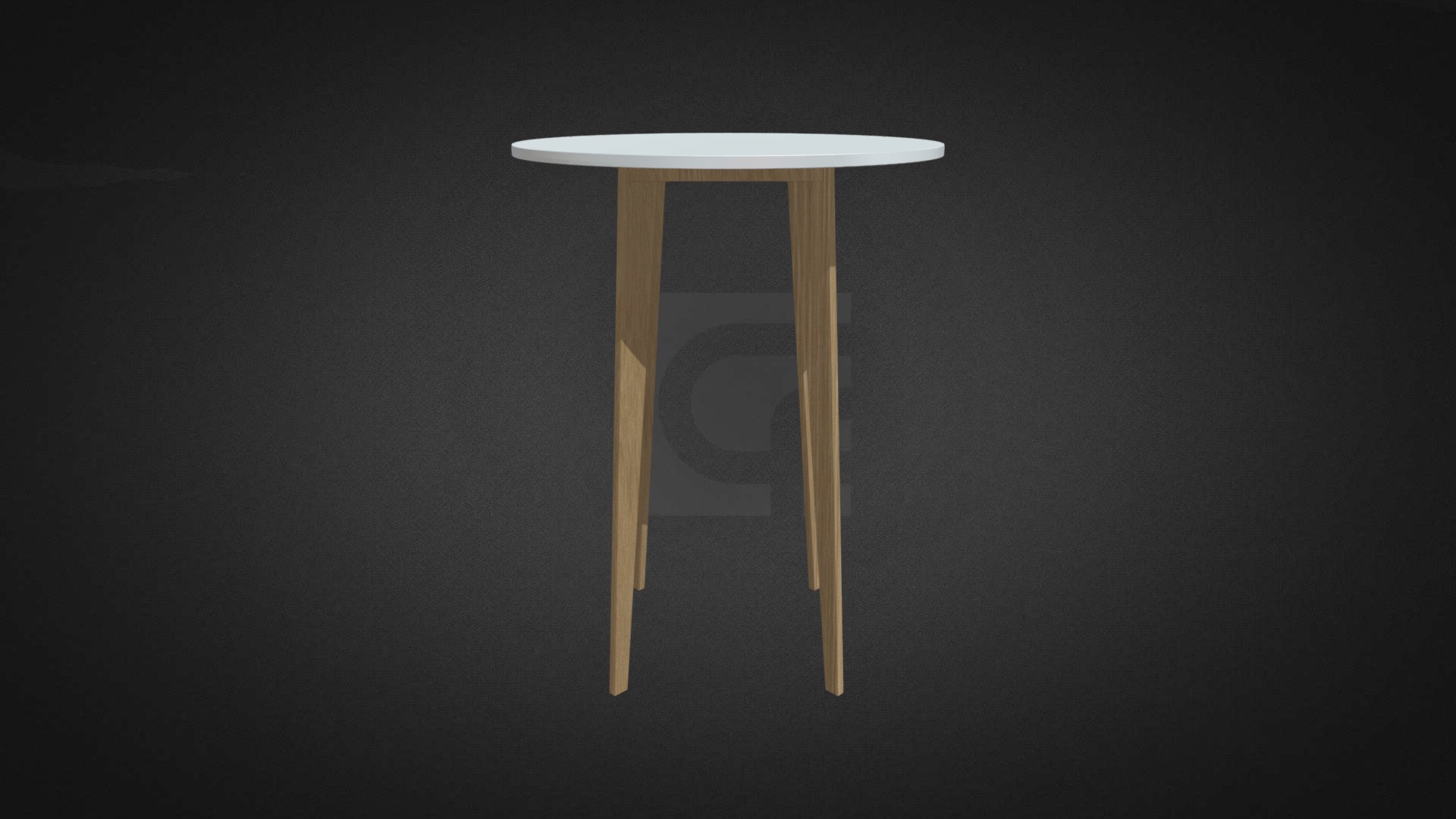 3D model Stefano High Table Hire - This is a 3D model of the Stefano High Table Hire. The 3D model is about a wooden table with a metal frame.