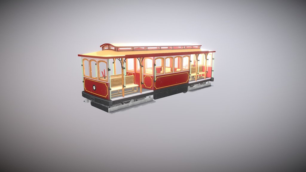 Cable Car Tram | Realistic 3D Model | Free