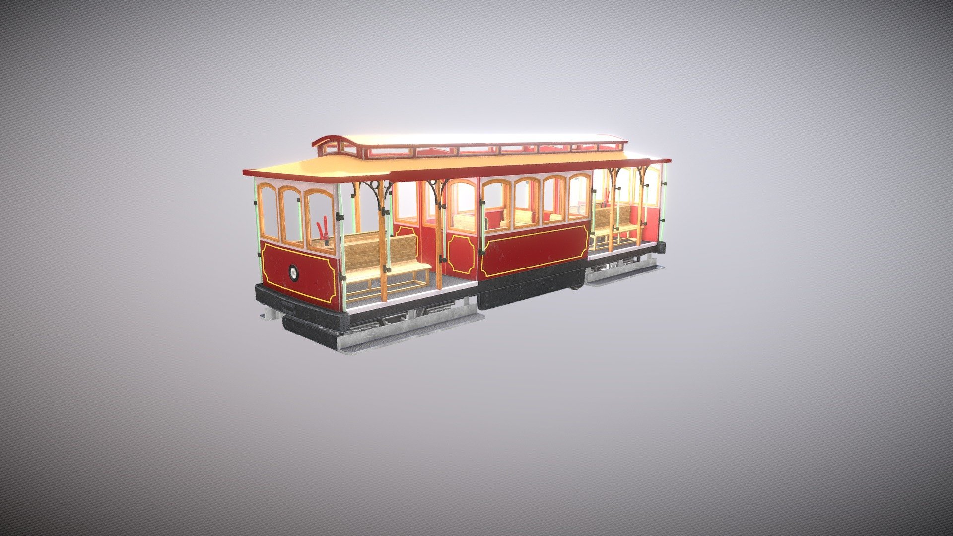 Cable Car Tram | Realistic 3D Model | Free