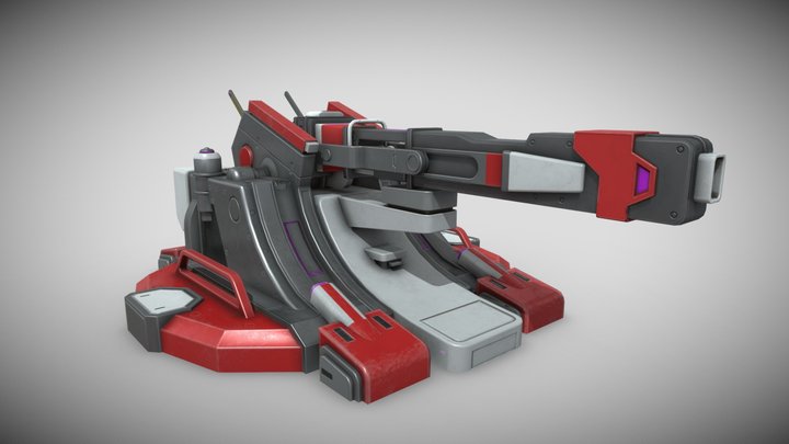 Sci-fi Cannon 3D Model