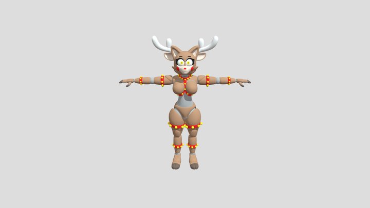 Toy Foxy Christmas 3D Model