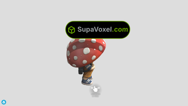 Mushroom Cap Kid - 3D AI Studio vs SupaVoxel