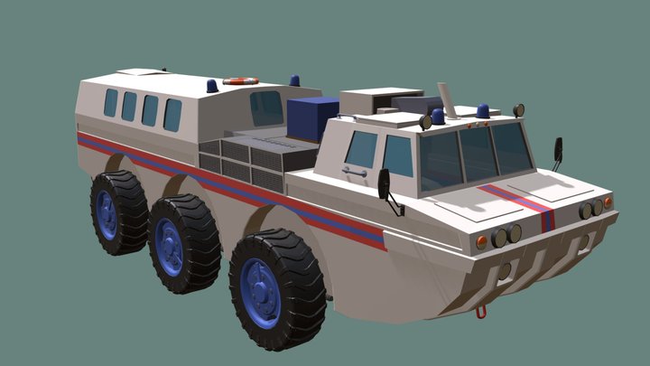 ZIL-49061 (Blue Bird) 3D Model