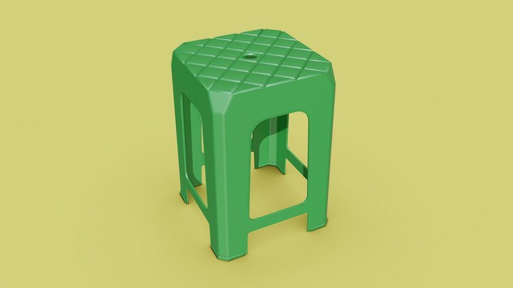 Taiwan Plastic Chair that can be seen everywhere 3D Model