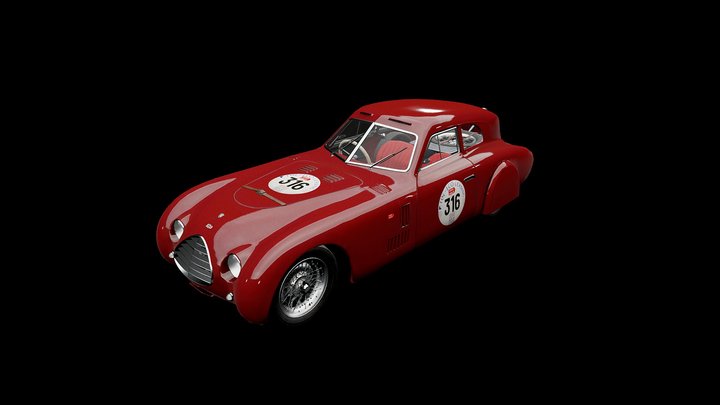 1947 Cisitalia 202 - AR Ready 3D Model