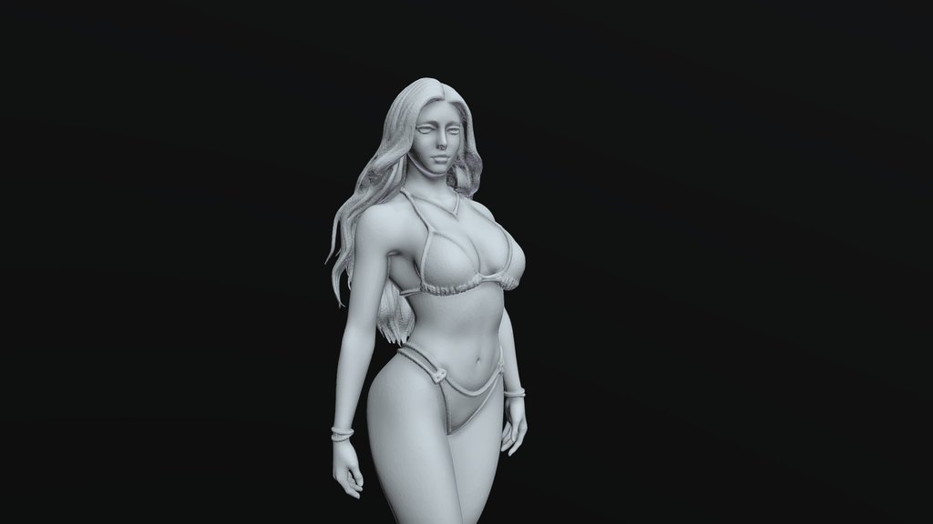 Attractive Female Model #1 - Base Mesh [MESHY 6]