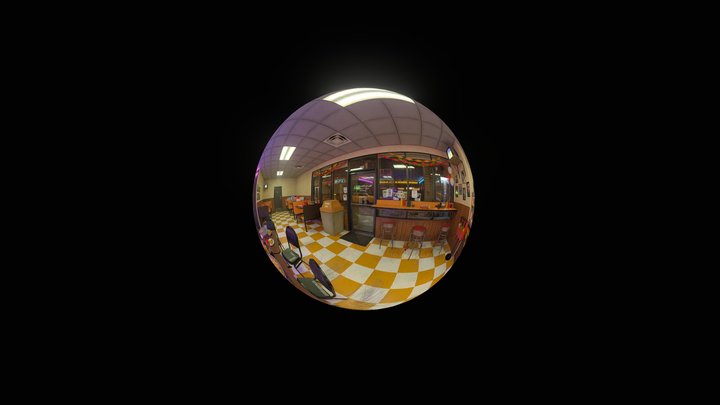 Pizza Arcade Spherical Render 3D Model