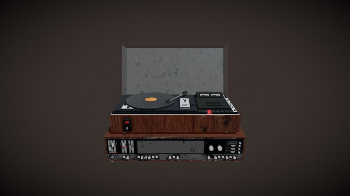 Soviet Turntable Melodija 105 3D Model