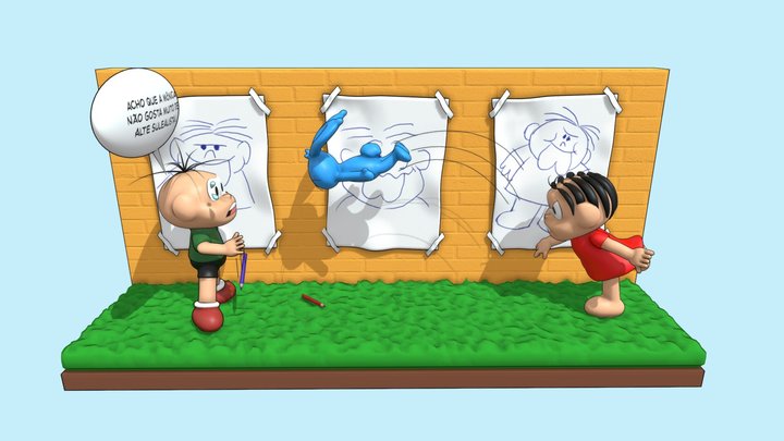 Turma da Mônica Diorama 3D Model