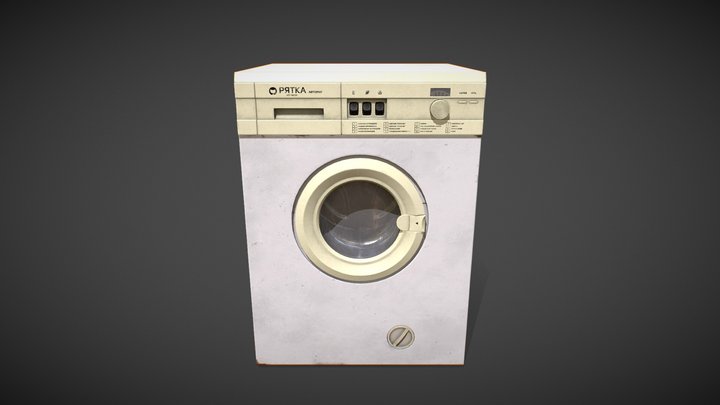 Soviet washing machine «Ryatka-Automatic» 3D Model