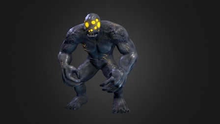 Gray Render Giant 3D Model