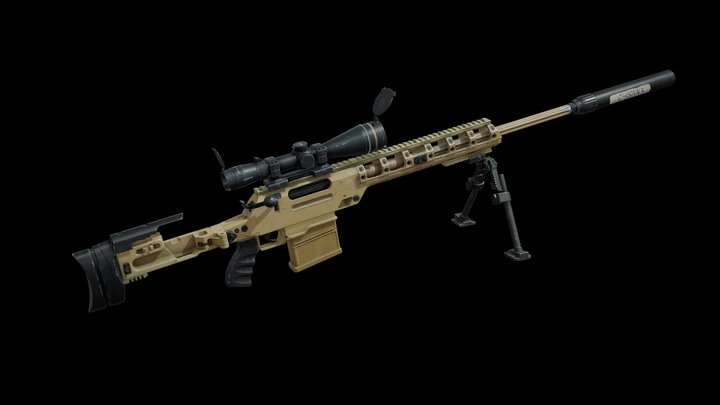 FN Ballista Sniper Rifle 3D Model