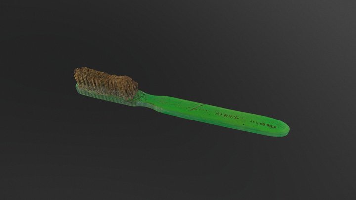 Green Toothbrush 3D Model