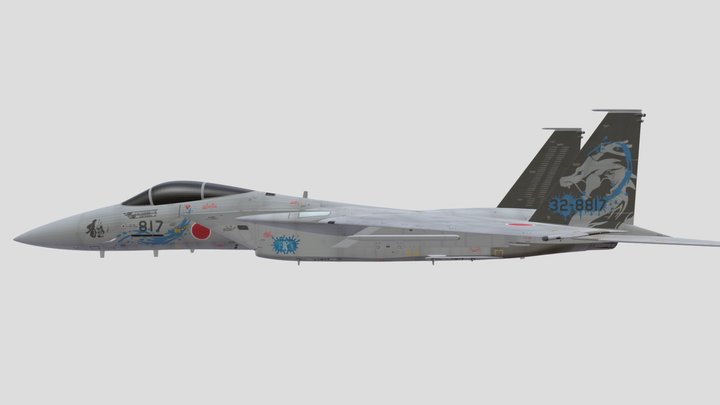 F-15J 32-8817 Komatsu Special 2022 3D Model