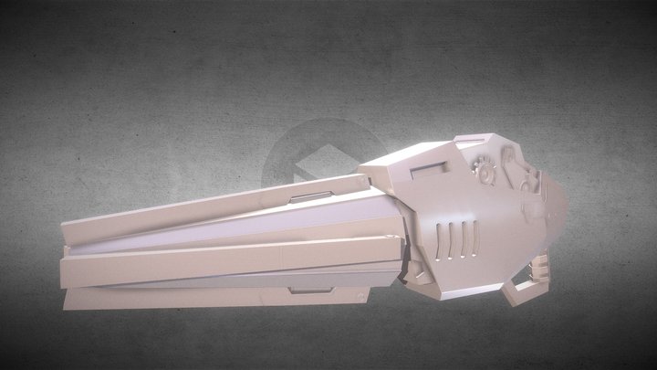 Quake 3 Machine Gun 3D Model