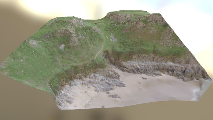 Fall Bay, Gower 3D Model