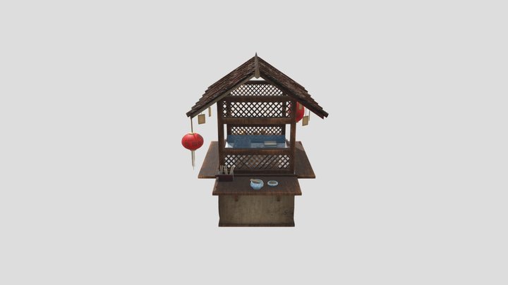 Asia style Foodcart 3D Model