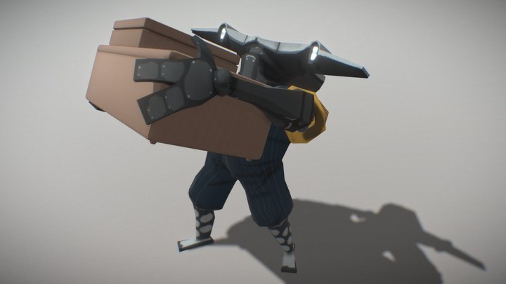 Lowpoly robot Character 3D Model