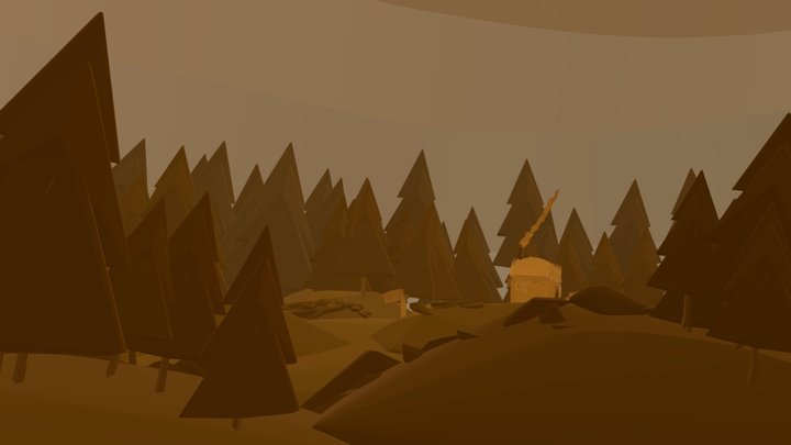 Background forest scene 1231 3D Model