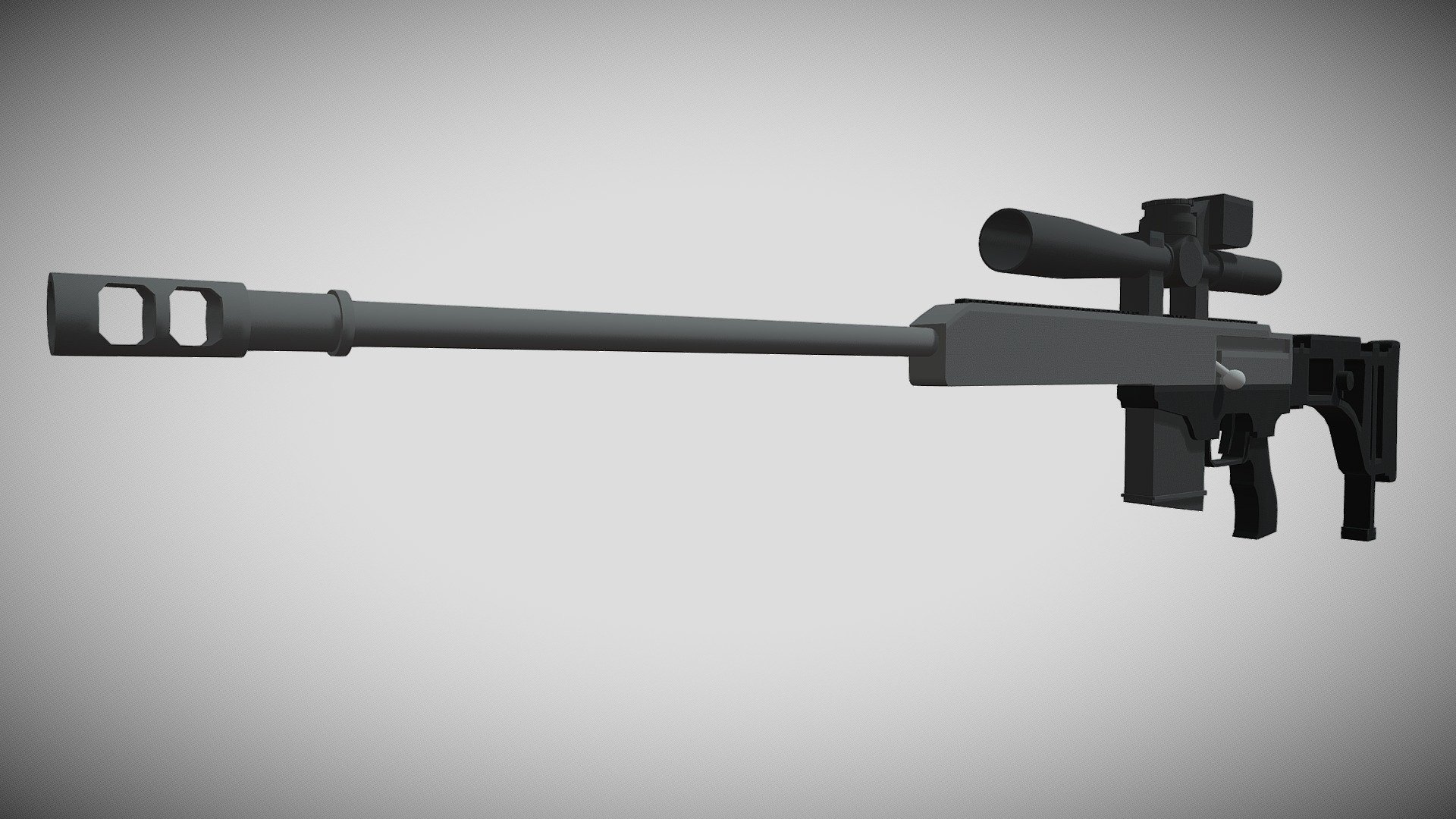 Sniper With Scope and Muzzle Break - Download Free 3D model by ajkcdk ...
