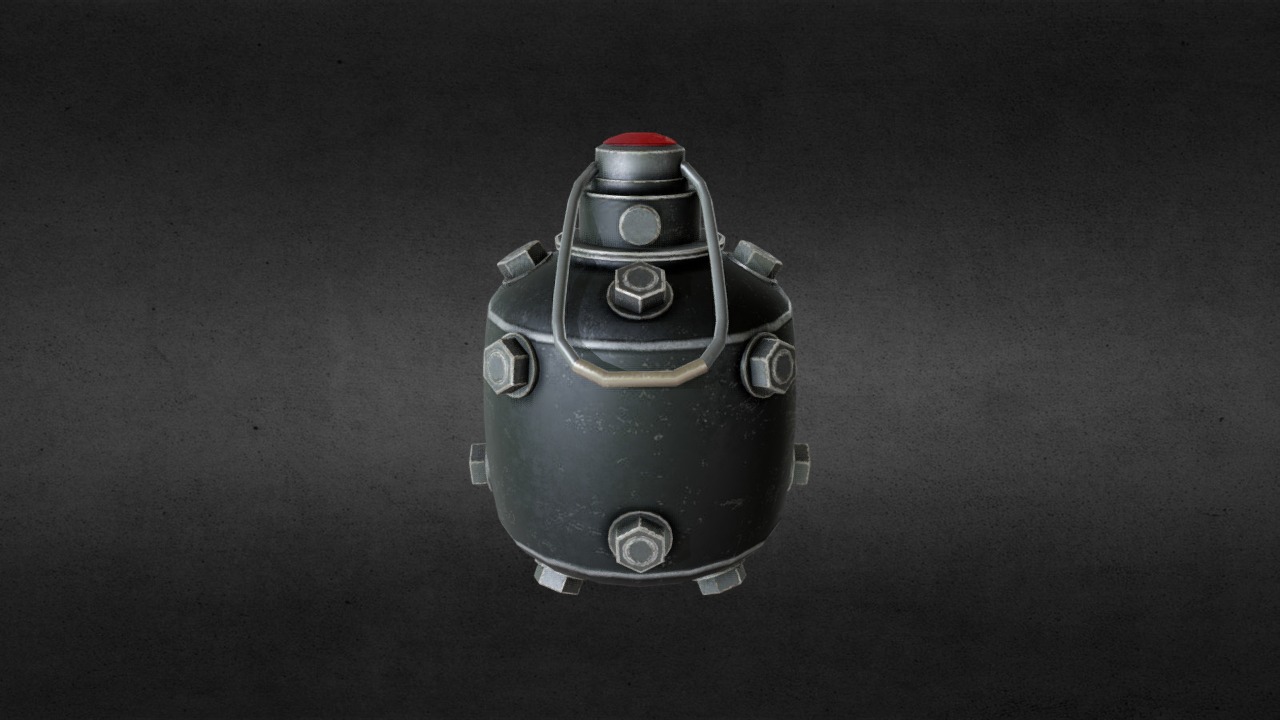 3D model Impact Grenade - This is a 3D model of the Impact Grenade. The 3D model is about a black car with red lights.