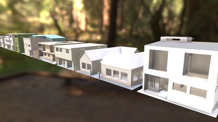 一戸建て + Ichijoushi (003) buildings 3D Model