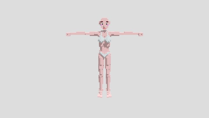 Eight Heads Basic Female Body 3D Model
