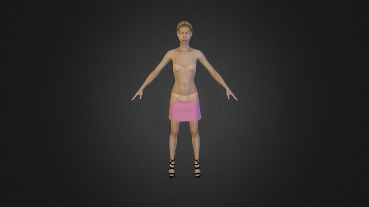 Skirt Pink 3D Model