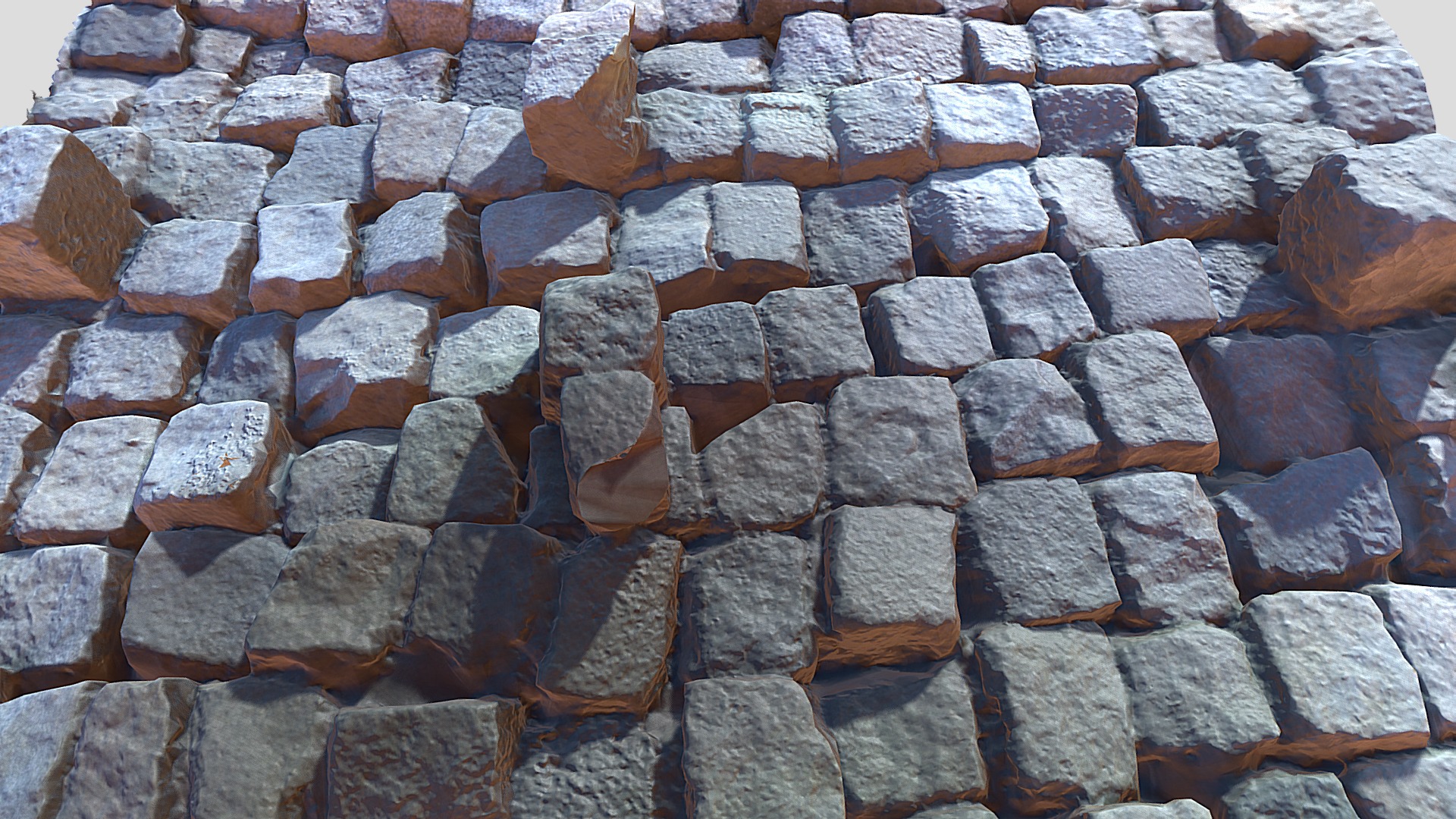 3D model Paving Stones - This is a 3D model of the Paving Stones. The 3D model is about a pile of rocks.