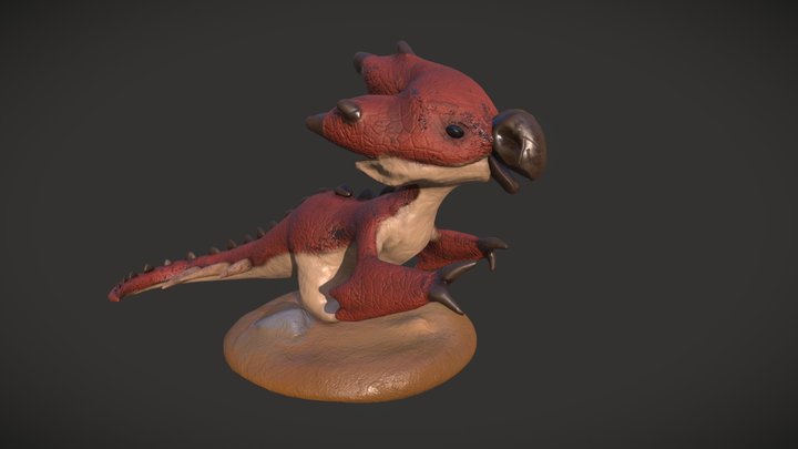 Cute stylized monster hunter sculpt 3D Model