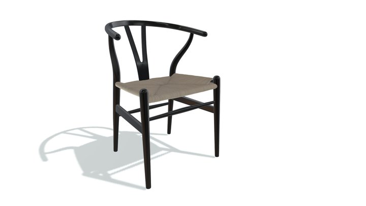 CH24 Wishbone Chair Design By Hans J Wegner 3D Model