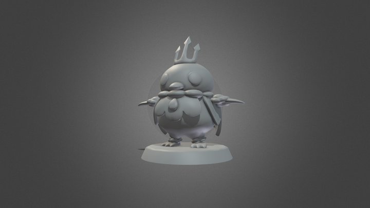 Chilly The Crown Penguin 3D Model