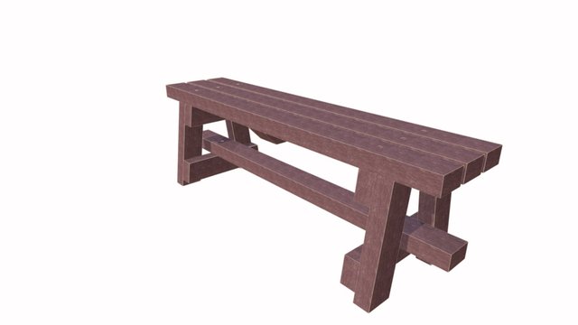 Trail bench 3D Model